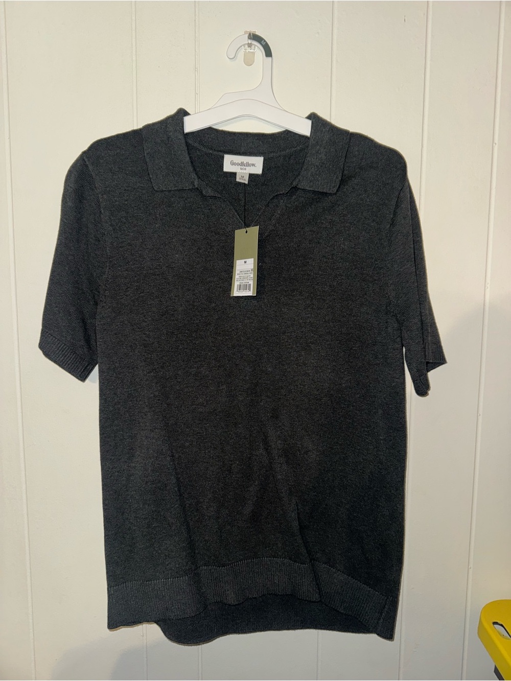 Goodfellow & Co Charcoal Short Sleeve Polo Sweater